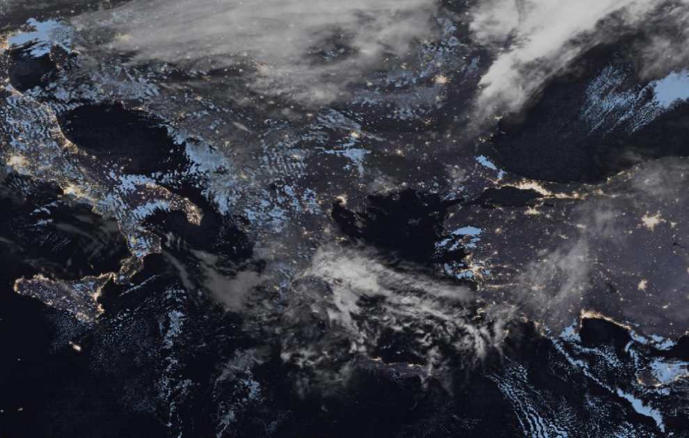 Τελευταία δορυφορική εικόνα νεφοκάλυψης