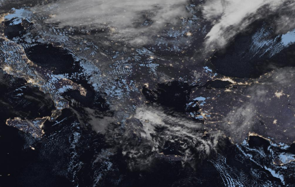 Τελευταία δορυφορική εικόνα νεφοκάλυψης