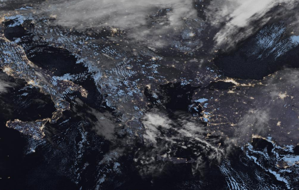 Τελευταία δορυφορική εικόνα νεφοκάλυψης