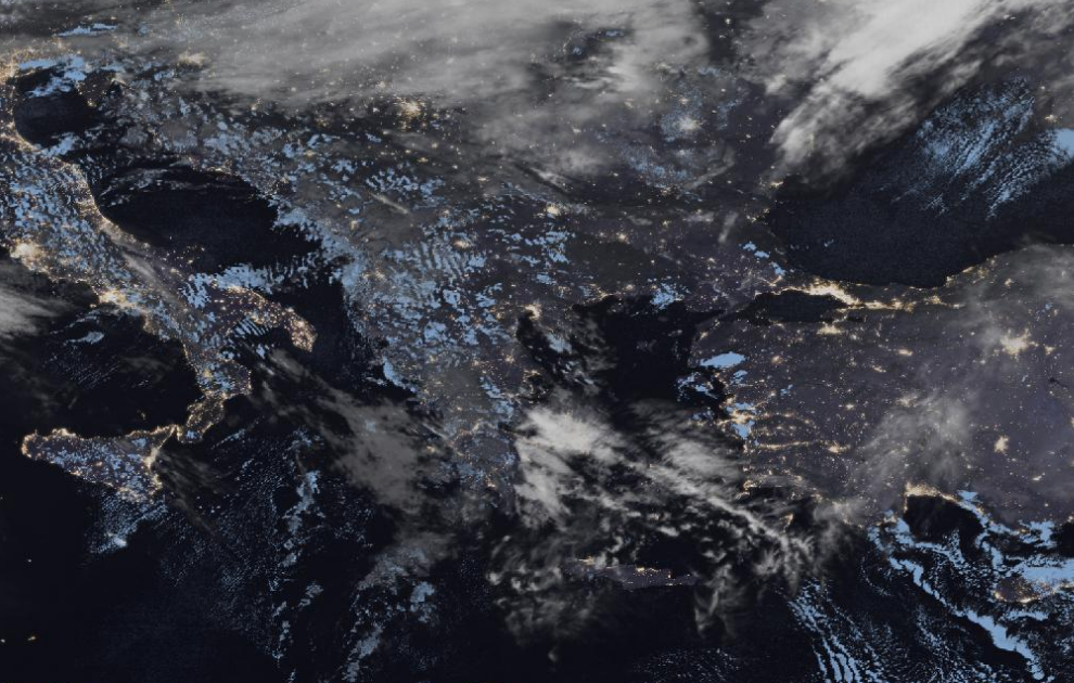 Τελευταία δορυφορική εικόνα νεφοκάλυψης