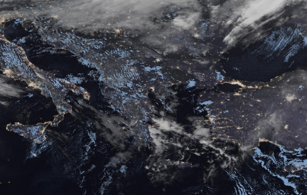 Τελευταία δορυφορική εικόνα νεφοκάλυψης