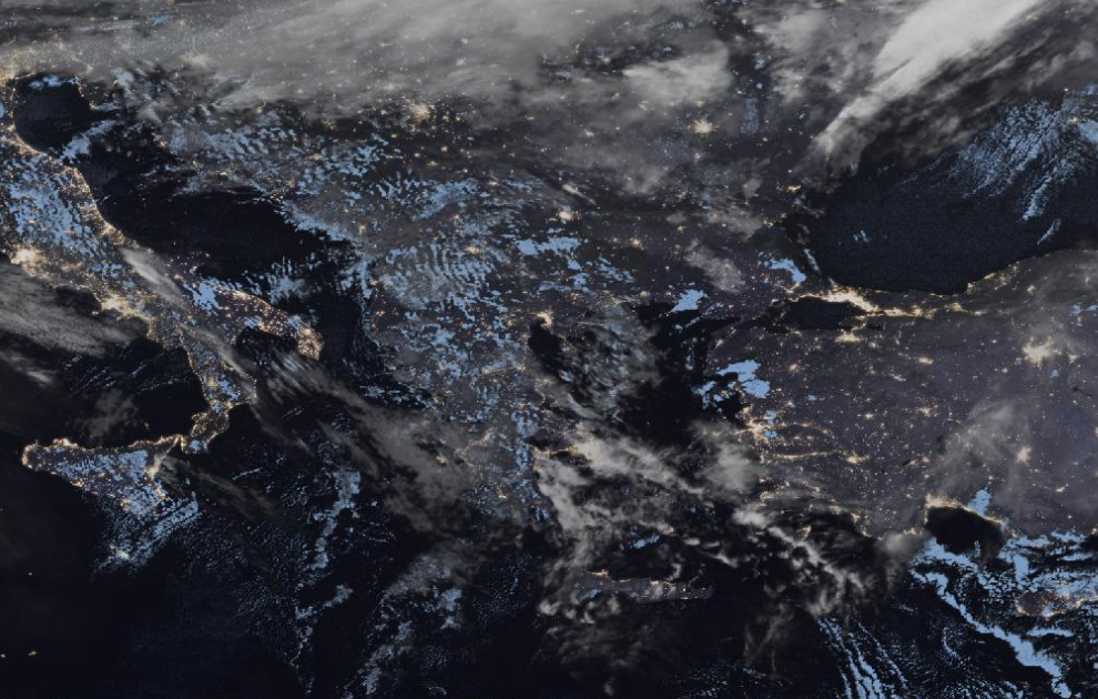 Τελευταία δορυφορική εικόνα νεφοκάλυψης