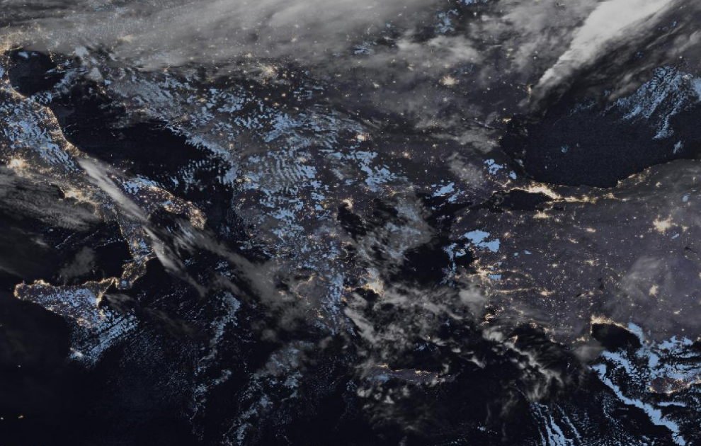 Τελευταία δορυφορική εικόνα νεφοκάλυψης