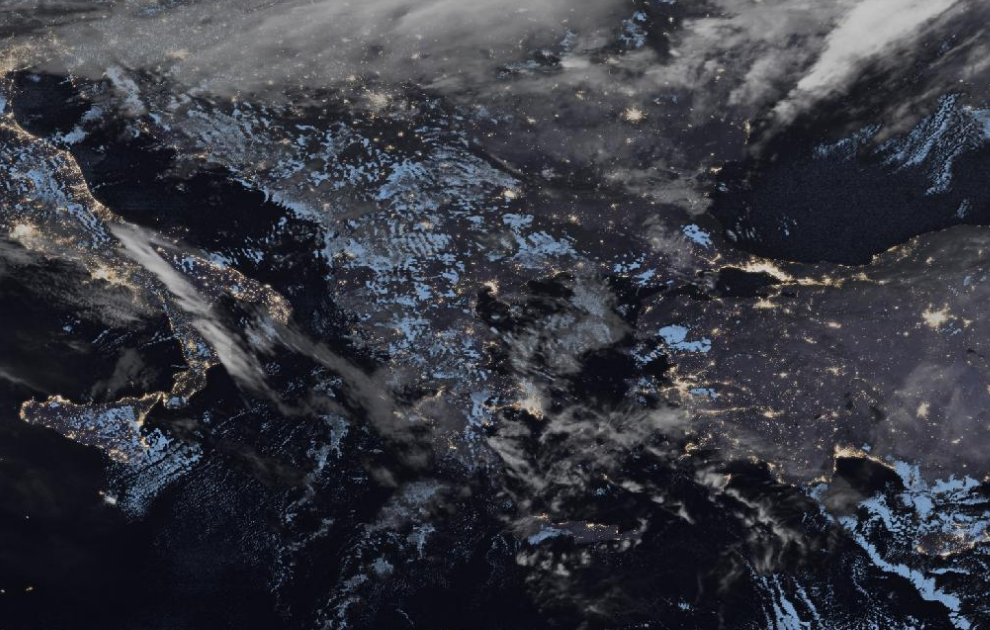 Τελευταία δορυφορική εικόνα νεφοκάλυψης