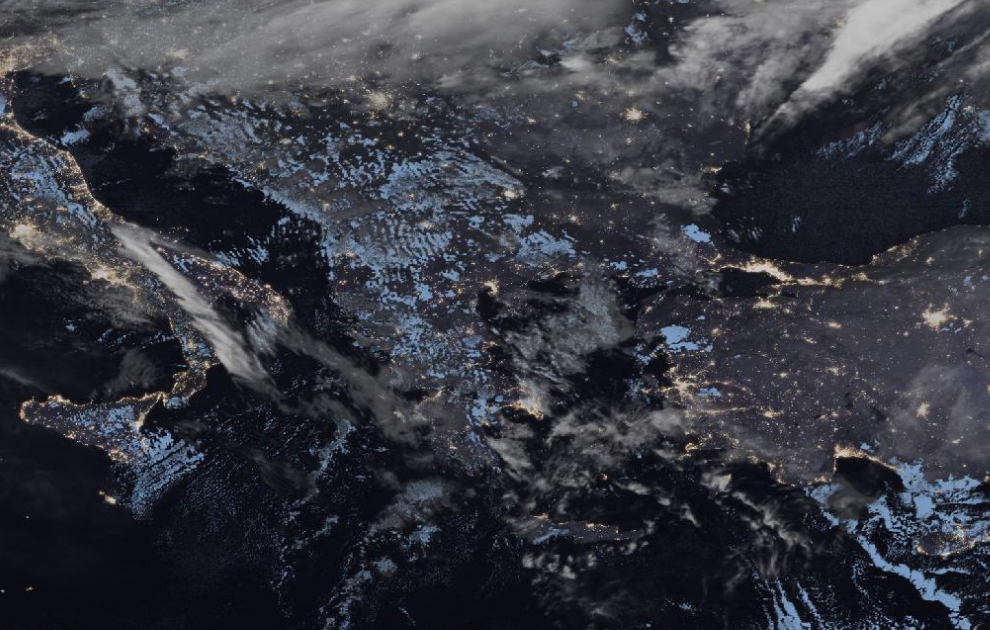 Τελευταία δορυφορική εικόνα νεφοκάλυψης