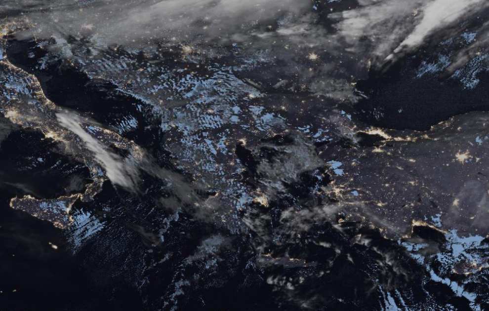 Τελευταία δορυφορική εικόνα νεφοκάλυψης