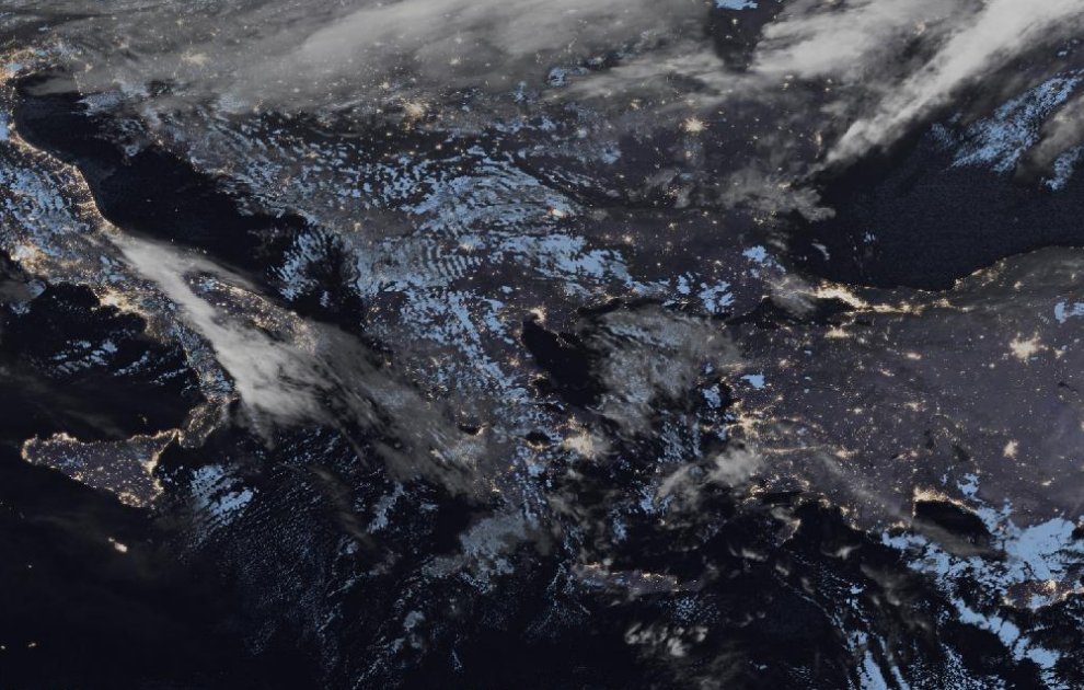 Τελευταία δορυφορική εικόνα νεφοκάλυψης