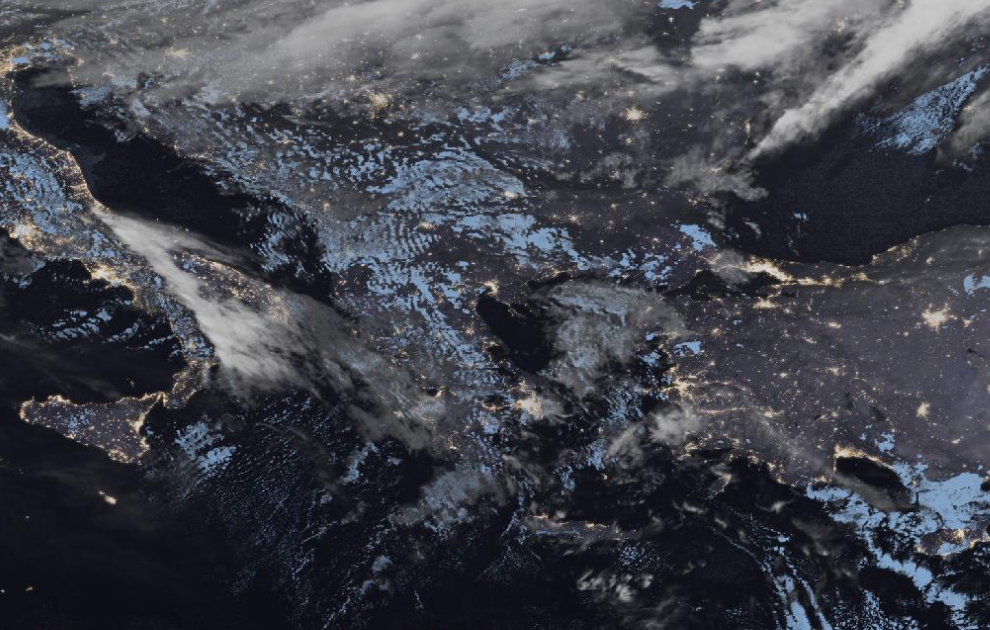 Τελευταία δορυφορική εικόνα νεφοκάλυψης