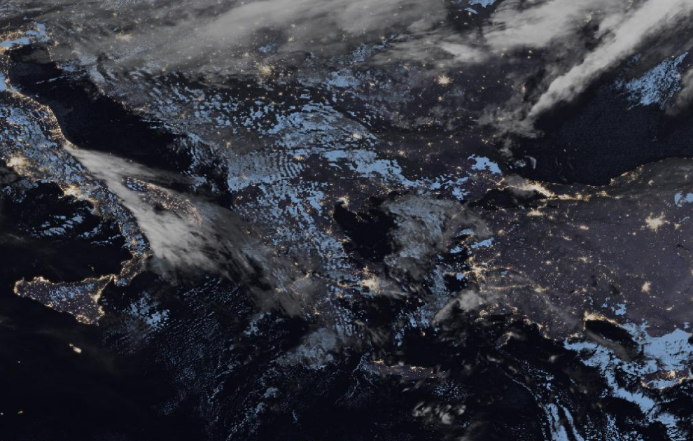 Τελευταία δορυφορική εικόνα νεφοκάλυψης