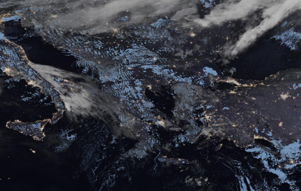 Τελευταία δορυφορική εικόνα νεφοκάλυψης