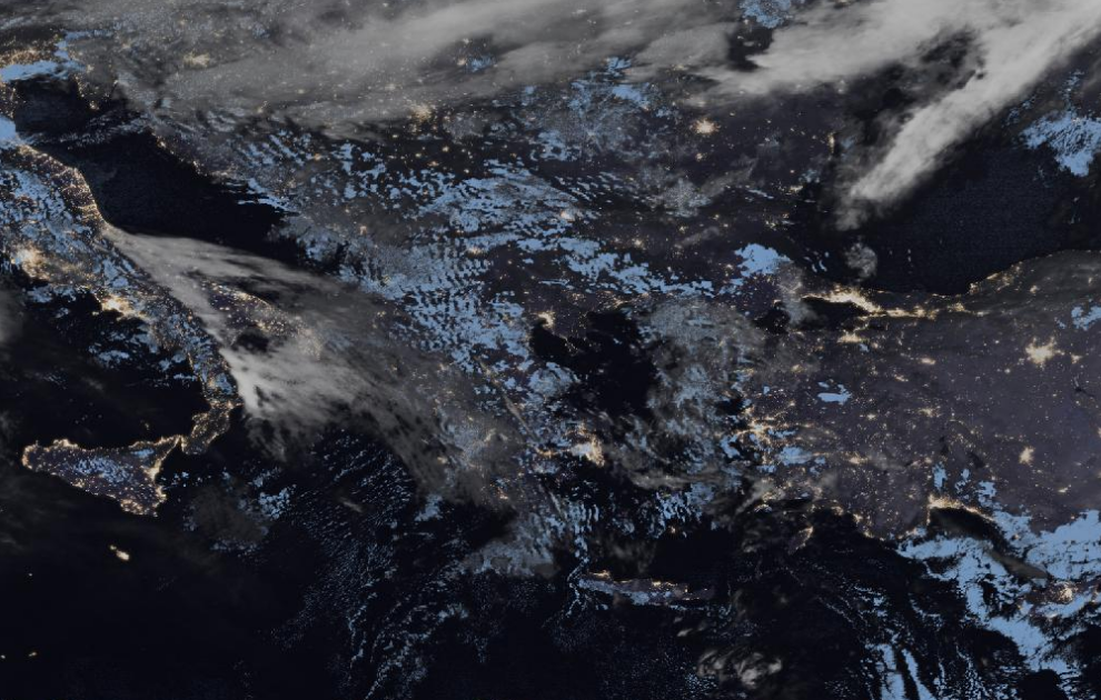 Τελευταία δορυφορική εικόνα νεφοκάλυψης