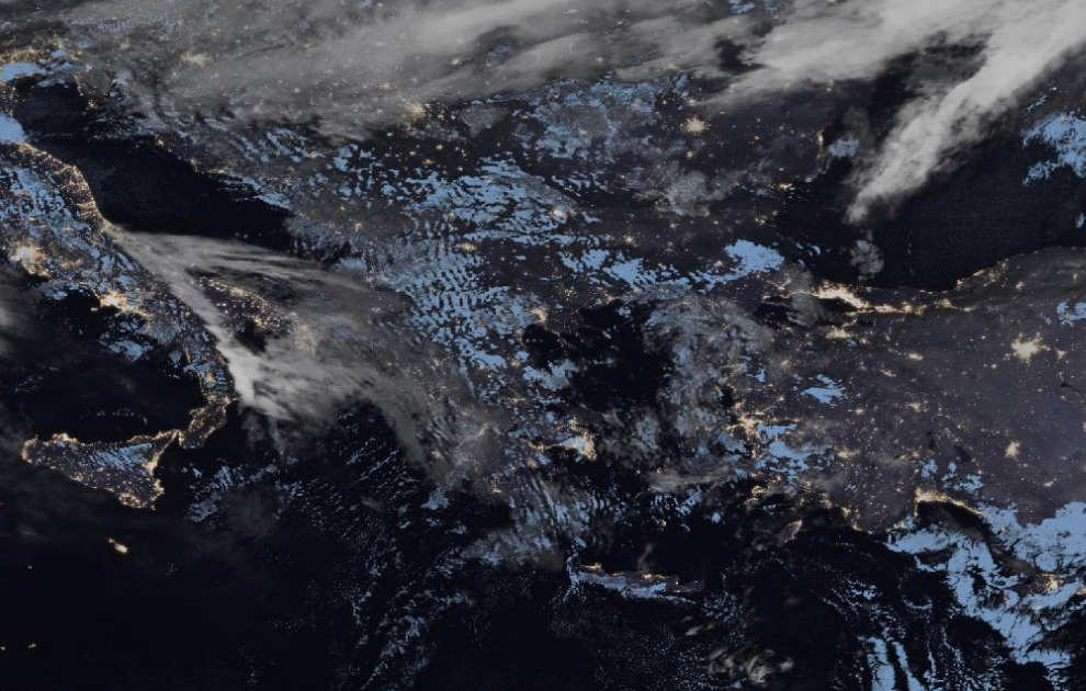 Τελευταία δορυφορική εικόνα νεφοκάλυψης