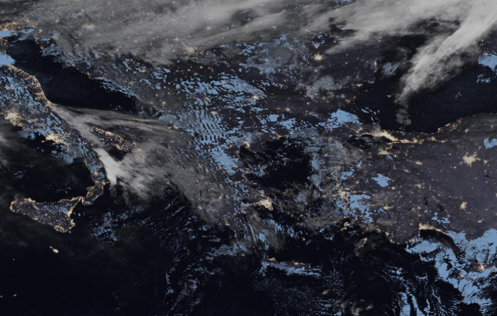 Τελευταία δορυφορική εικόνα νεφοκάλυψης