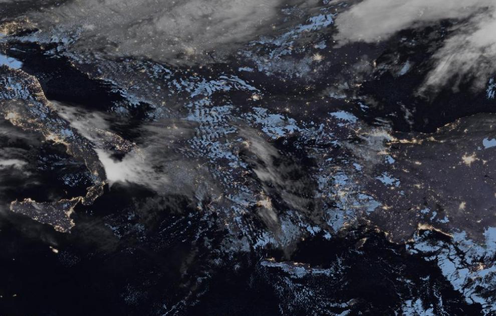 Τελευταία δορυφορική εικόνα νεφοκάλυψης