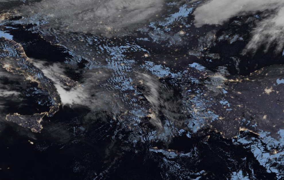 Τελευταία δορυφορική εικόνα νεφοκάλυψης