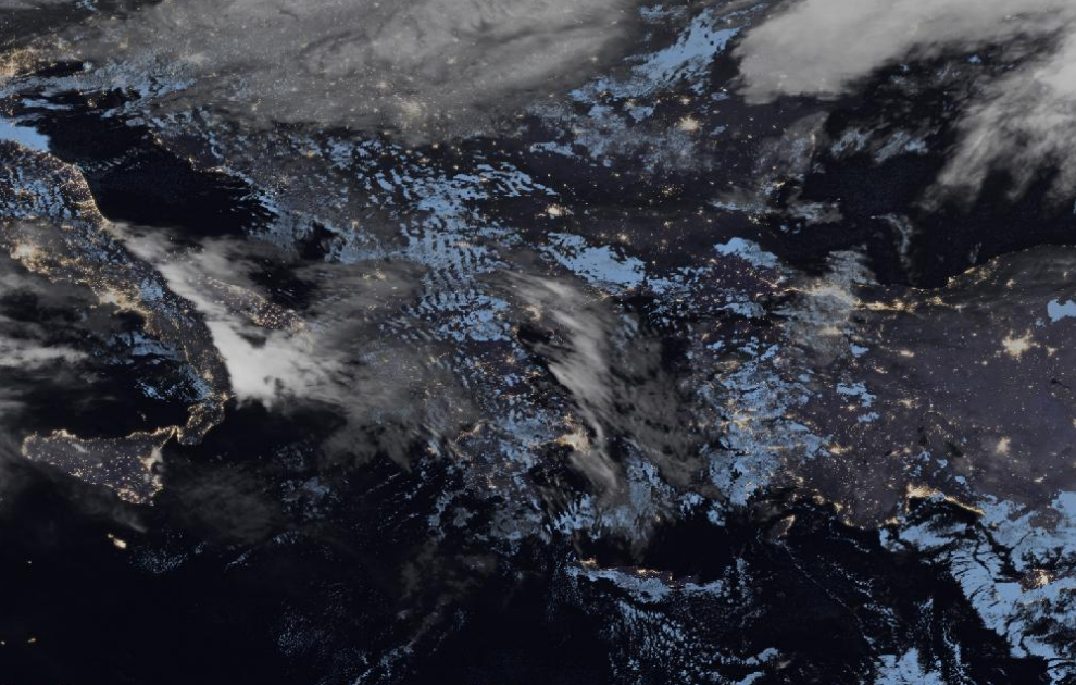 Τελευταία δορυφορική εικόνα νεφοκάλυψης