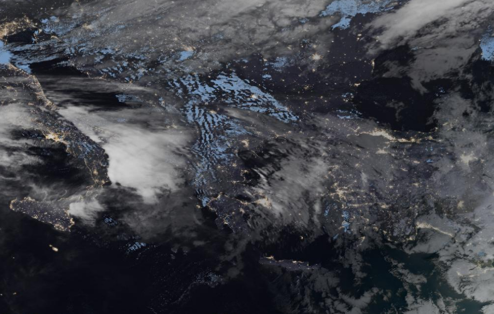 Τελευταία δορυφορική εικόνα νεφοκάλυψης