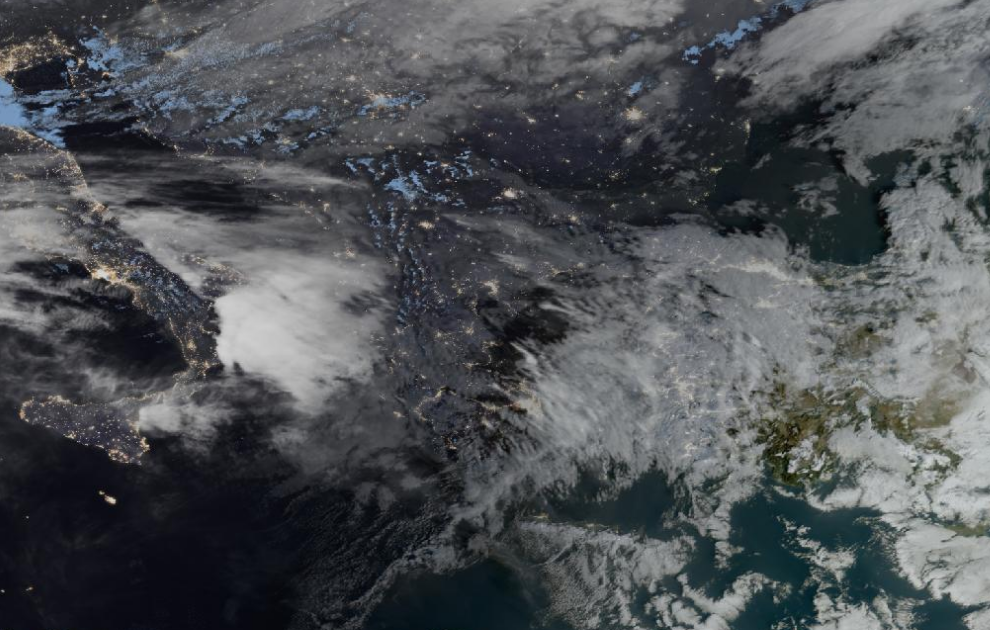 Τελευταία δορυφορική εικόνα νεφοκάλυψης