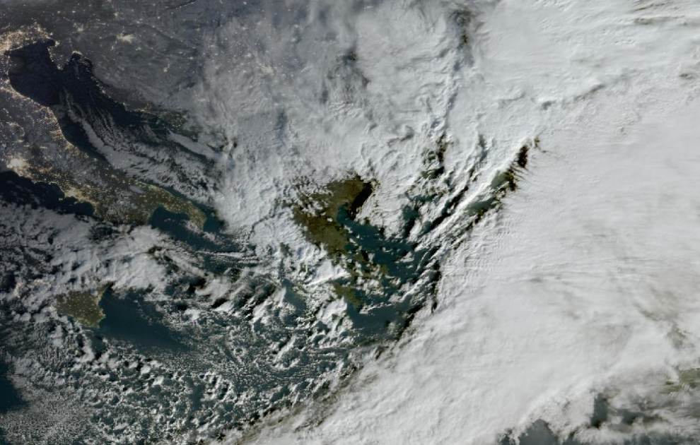 Τελευταία δορυφορική εικόνα νεφοκάλυψης