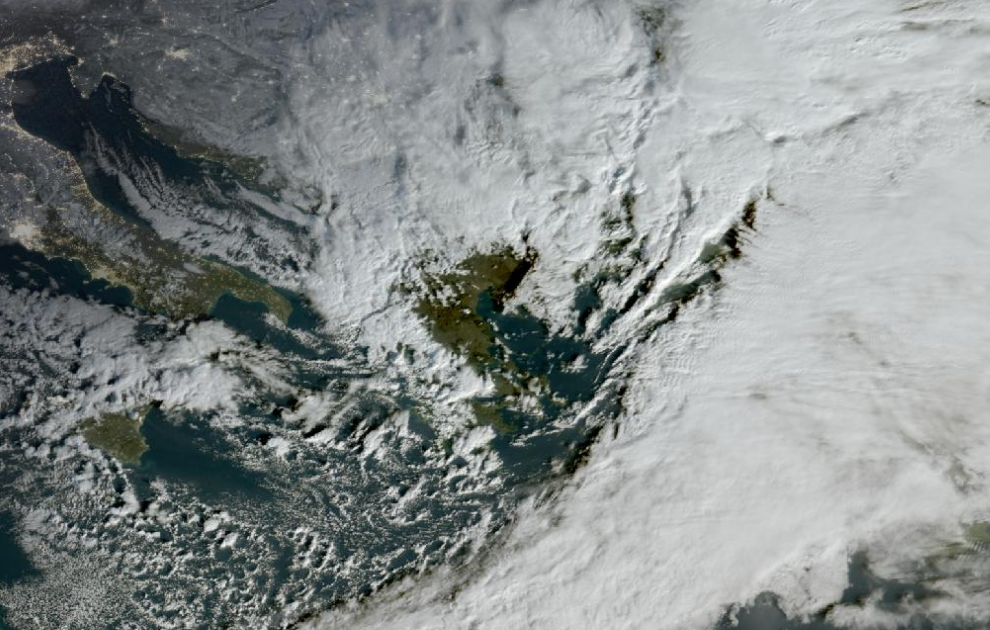 Τελευταία δορυφορική εικόνα νεφοκάλυψης