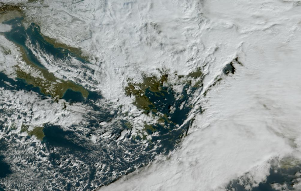 Τελευταία δορυφορική εικόνα νεφοκάλυψης