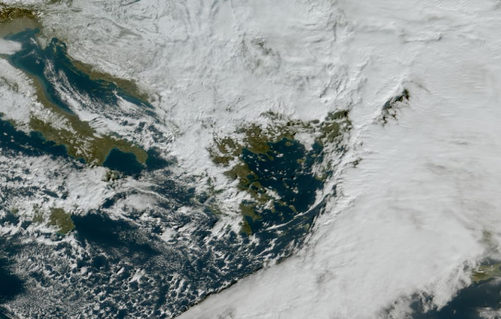 Τελευταία δορυφορική εικόνα νεφοκάλυψης