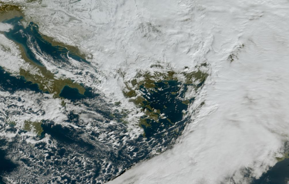 Τελευταία δορυφορική εικόνα νεφοκάλυψης