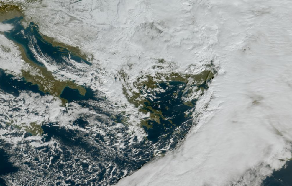 Τελευταία δορυφορική εικόνα νεφοκάλυψης