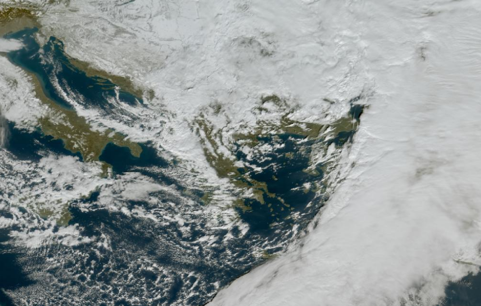 Τελευταία δορυφορική εικόνα νεφοκάλυψης