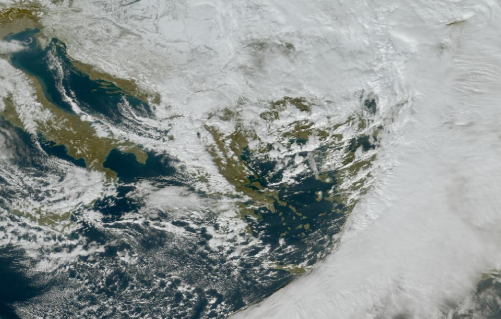 Τελευταία δορυφορική εικόνα νεφοκάλυψης