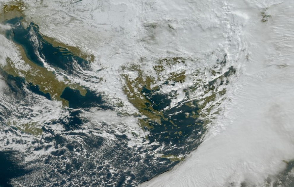 Τελευταία δορυφορική εικόνα νεφοκάλυψης