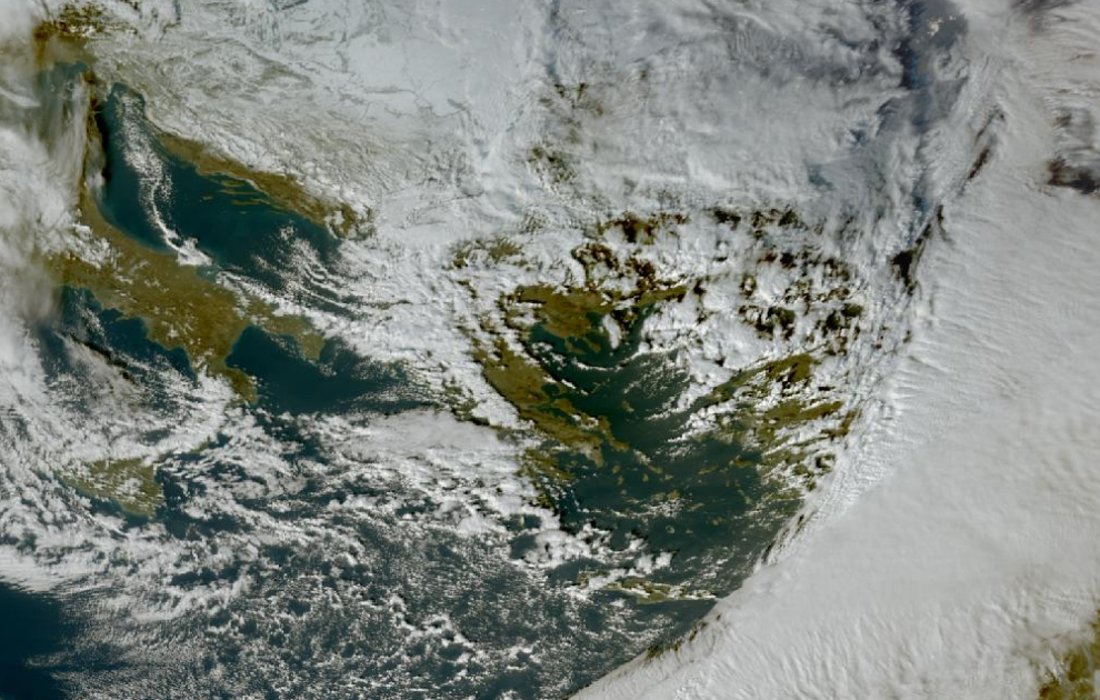 Τελευταία δορυφορική εικόνα νεφοκάλυψης