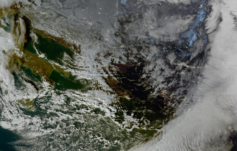 Τελευταία δορυφορική εικόνα νεφοκάλυψης