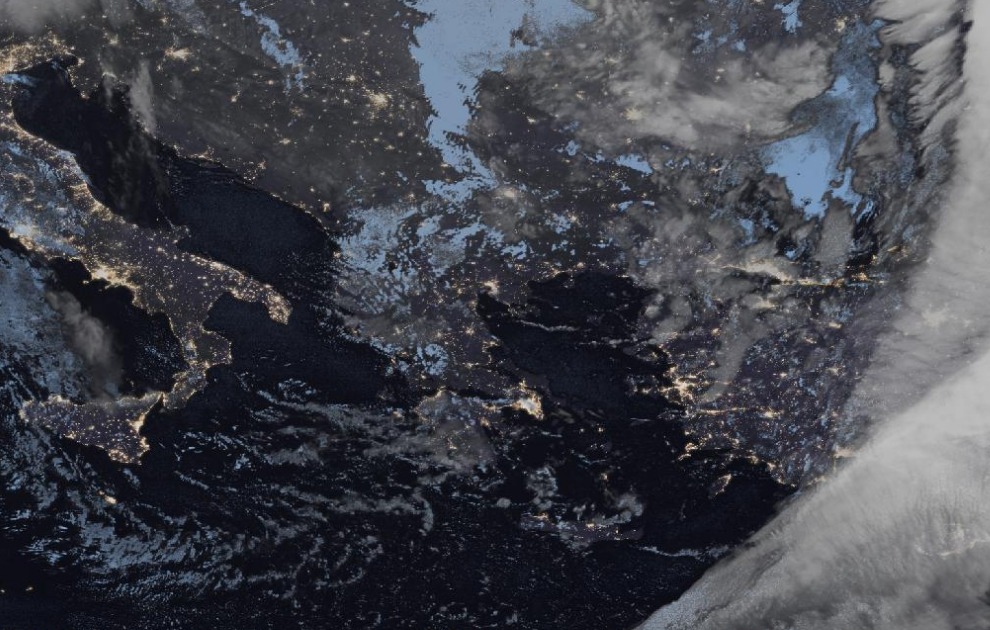 Τελευταία δορυφορική εικόνα νεφοκάλυψης