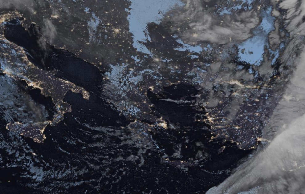 Τελευταία δορυφορική εικόνα νεφοκάλυψης