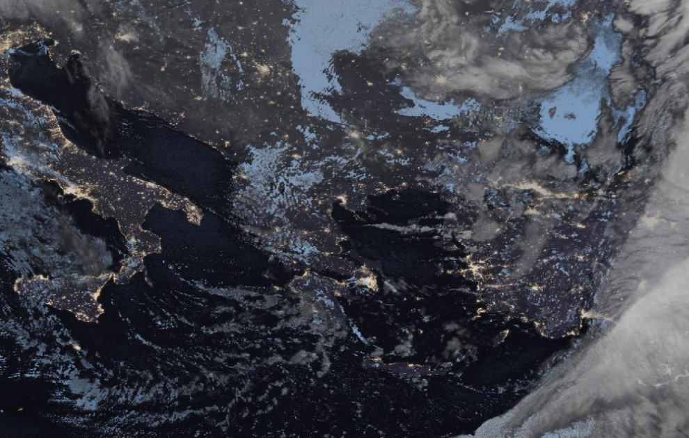 Τελευταία δορυφορική εικόνα νεφοκάλυψης