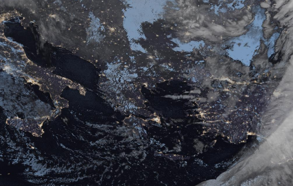 Τελευταία δορυφορική εικόνα νεφοκάλυψης