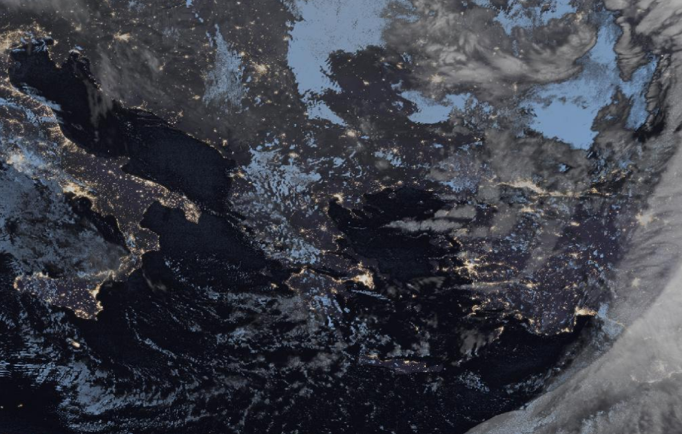 Τελευταία δορυφορική εικόνα νεφοκάλυψης