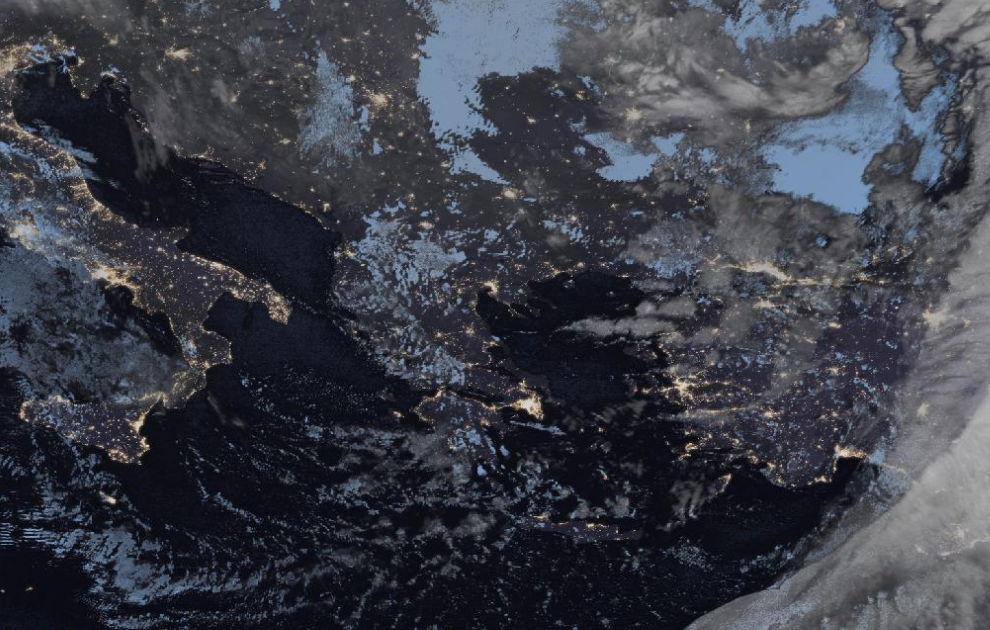 Τελευταία δορυφορική εικόνα νεφοκάλυψης