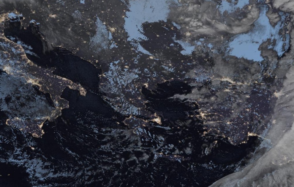 Τελευταία δορυφορική εικόνα νεφοκάλυψης