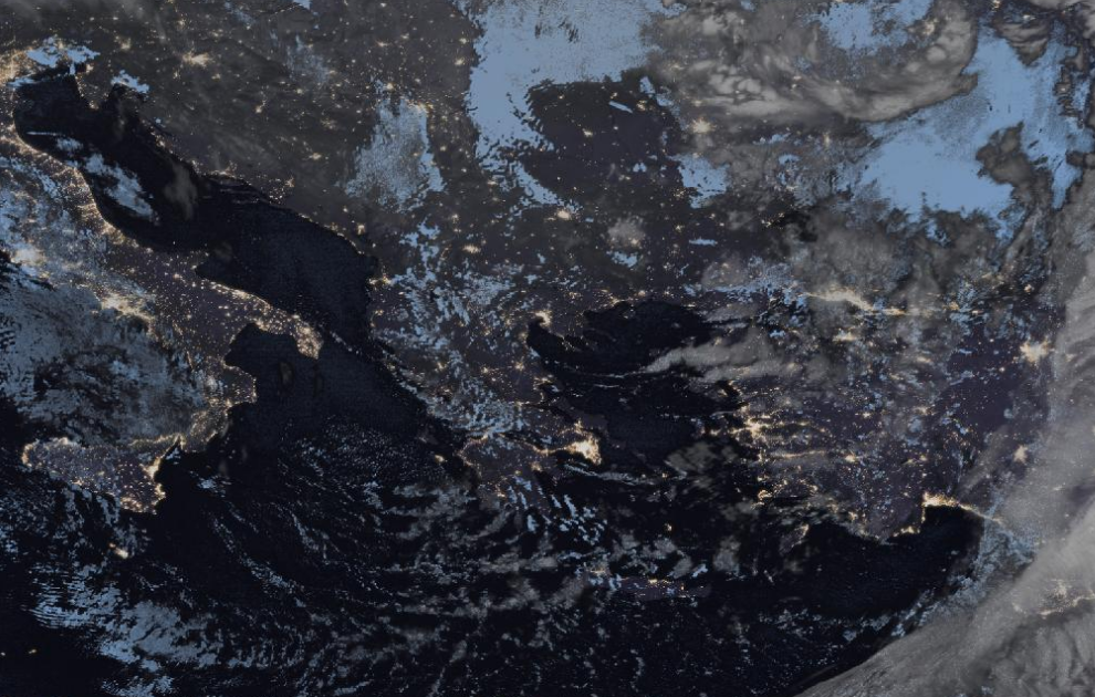 Τελευταία δορυφορική εικόνα νεφοκάλυψης