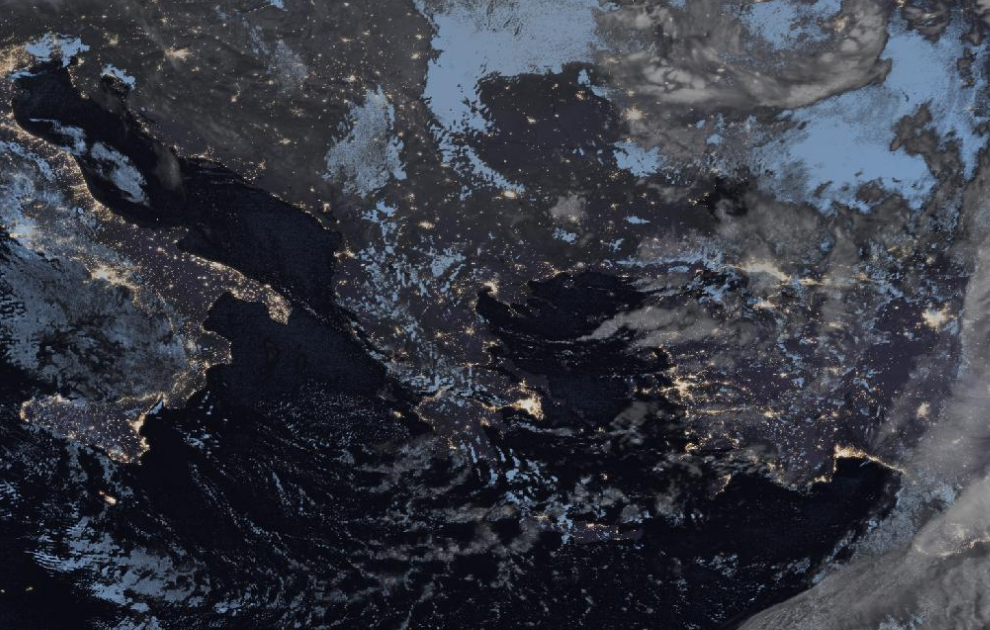 Τελευταία δορυφορική εικόνα νεφοκάλυψης