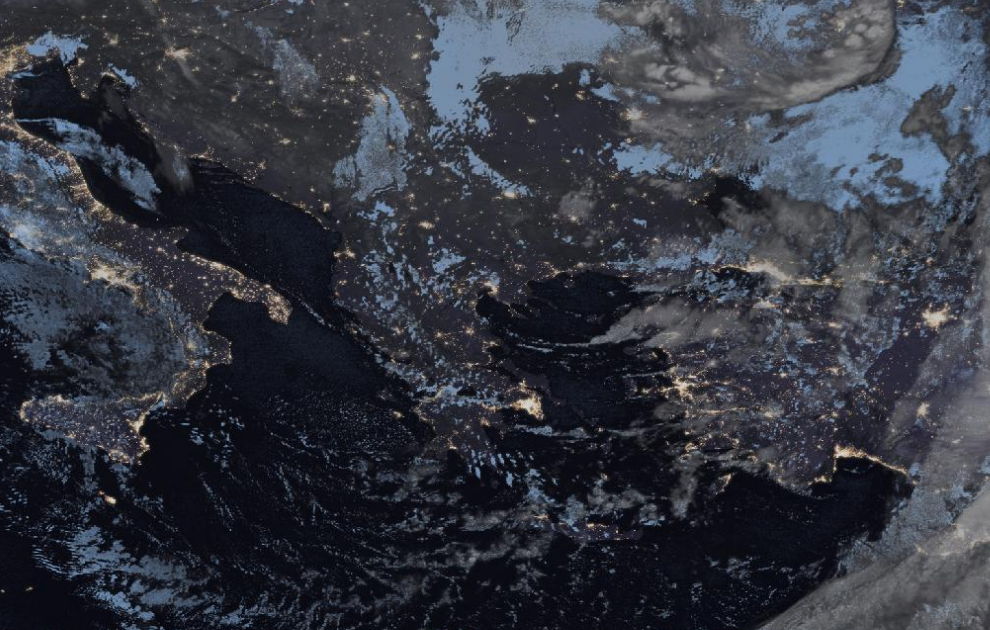 Τελευταία δορυφορική εικόνα νεφοκάλυψης