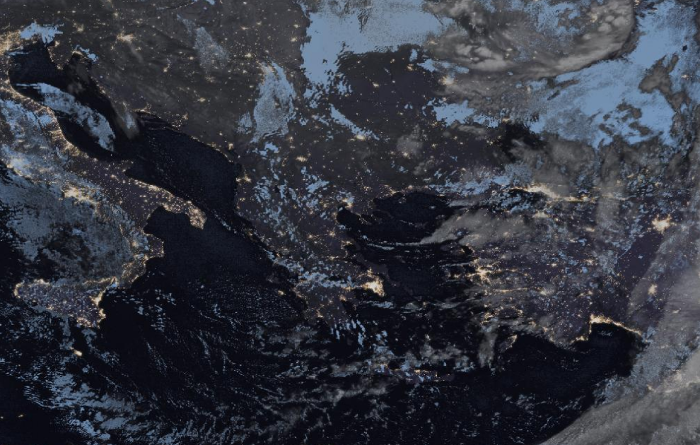 Τελευταία δορυφορική εικόνα νεφοκάλυψης