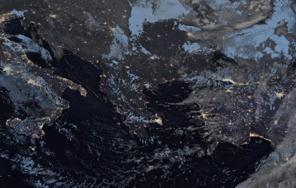 Τελευταία δορυφορική εικόνα νεφοκάλυψης