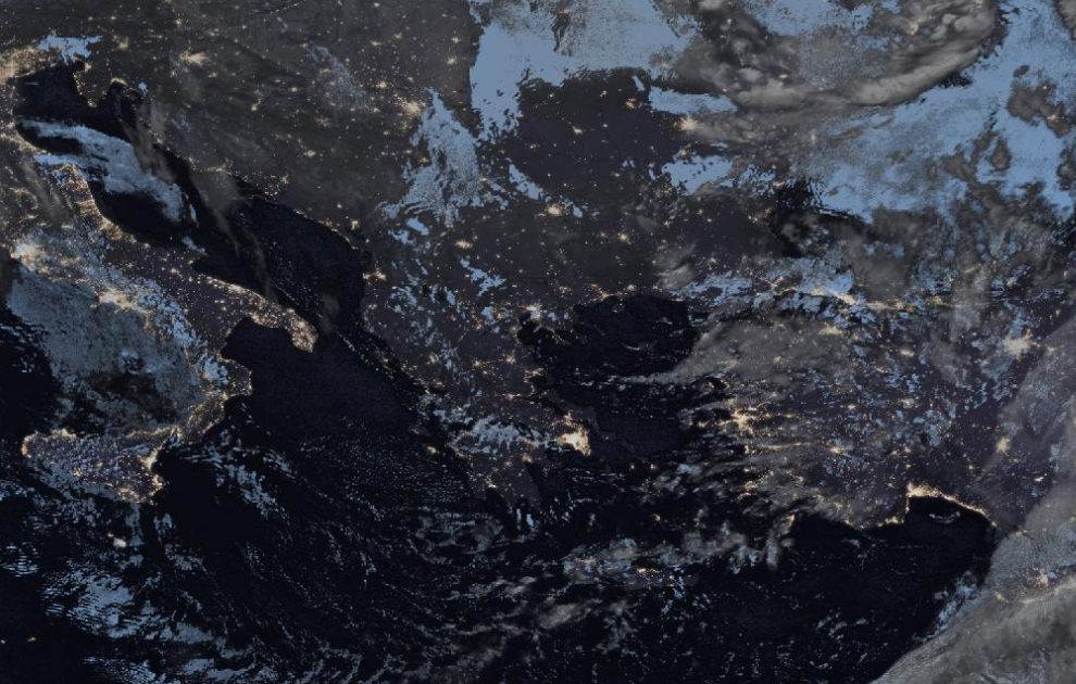 Τελευταία δορυφορική εικόνα νεφοκάλυψης