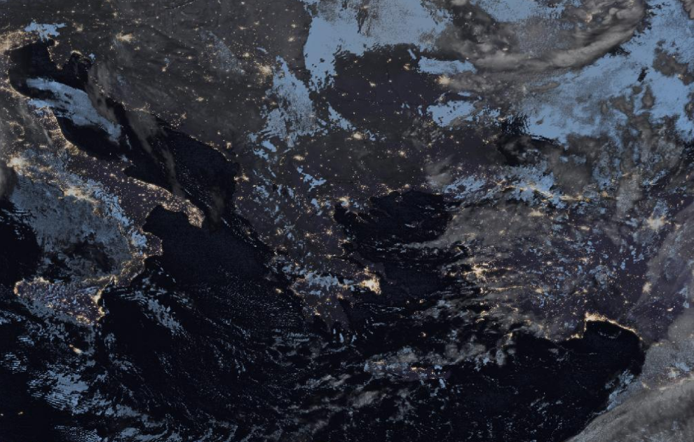 Τελευταία δορυφορική εικόνα νεφοκάλυψης