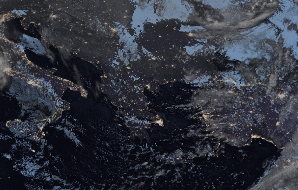 Τελευταία δορυφορική εικόνα νεφοκάλυψης