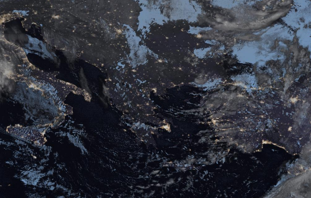 Τελευταία δορυφορική εικόνα νεφοκάλυψης