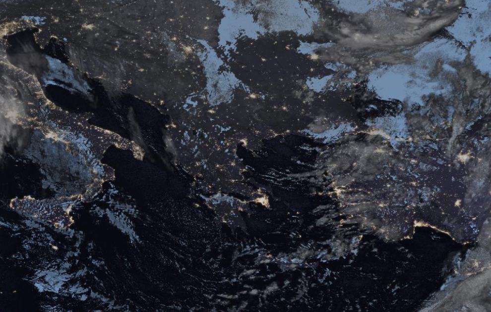 Τελευταία δορυφορική εικόνα νεφοκάλυψης